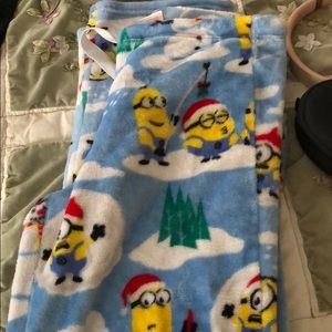 Minions print christmas pajama pants (size 4-6)